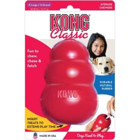 KONG Classic Dog Toy - Red - X-Large - Dogs 60-90 lbs (5" Tall x 1.25" Diameter)