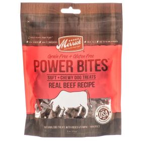 Merrick Power Bites Soft & Chewy Dog Treats - Real Texas Beef Recipe - 6 oz