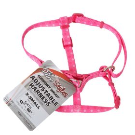 Coastal Pet Attire Styles Comfort Wrap Adjustable Dog Harness Polka Dot Pink
