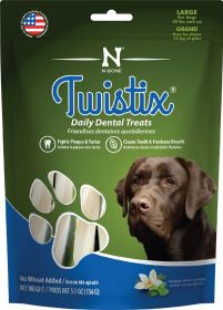 Twistix Vanilla Mint Flavor Dog Treats Large