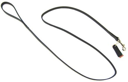 Circle T Black Leather Lead 6' Long (Option: 6 feet x 3/4"W Circle T Black Leather Lead 6' Long)