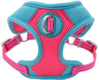 Coastal Pet Pro Reflective Mesh Dog Harness Fuchsia with Teal 1" (Option: Medium - 1 count Coastal Pet Pro Reflective Mesh Dog Harness Fuchsia with Teal 1")