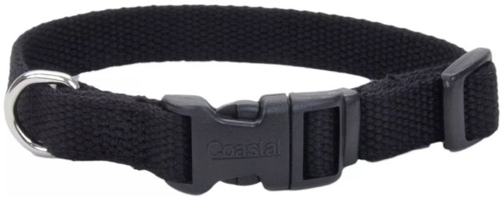 Coastal Pet New Earth Soy Adjustable Dog Collar Onyx Black (Option: 6-8''L x 3/8"W Coastal Pet New Earth Soy Adjustable Dog Collar Onyx Black)