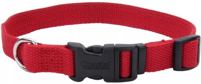 Coastal Pet New Earth Soy Adjustable Dog Collar Cranberry (Option: 8-12"L x 5/8"W Coastal Pet New Earth Soy Adjustable Dog Collar Cranberry)