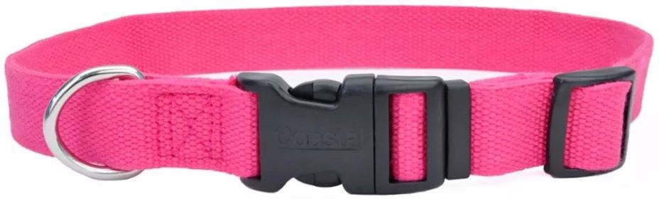 Coastal Pet New Earth Soy Adjustable Dog Collar Fuchsia (Option: 8-12"L x 5/8"W Coastal Pet New Earth Soy Adjustable Dog Collar Fuchsia)