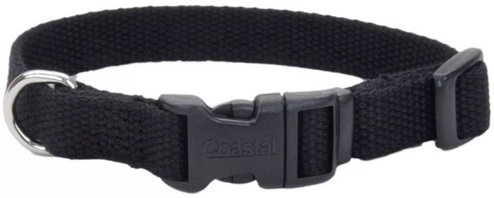 Coastal Pet New Earth Soy Adjustable Dog Collar Onyx Black (Option: 8-12"L x 5/8"W Coastal Pet New Earth Soy Adjustable Dog Collar Onyx Black)