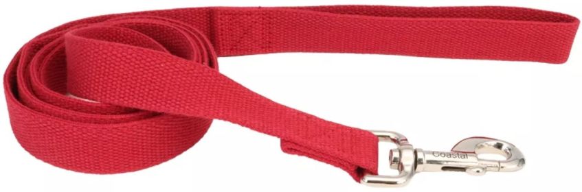 Coastal Pet New Earth Soy Dog Lead Cranberry Red (Option: 6 feet x 5/8"W Coastal Pet New Earth Soy Dog Lead Cranberry Red)