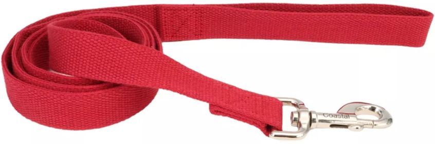 Coastal Pet New Earth Soy Dog Lead Cranberry Red (Option: 6 feet x 1"W Coastal Pet New Earth Soy Dog Lead Cranberry Red)