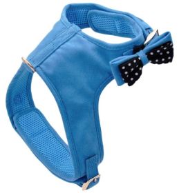 Coastal Pet Accent Microfiber Dog Harness Boho Blue with Polka Dot Bow (Option: Small - 1 count Coastal Pet Accent Microfiber Dog Harness Boho Blue with Polka Dot Bow)