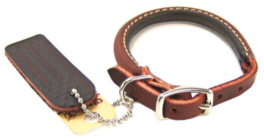 Circle T Latigo Leather Round Collars (Option: 10"L x 3/8"W Circle T Latigo Leather Round Collars)