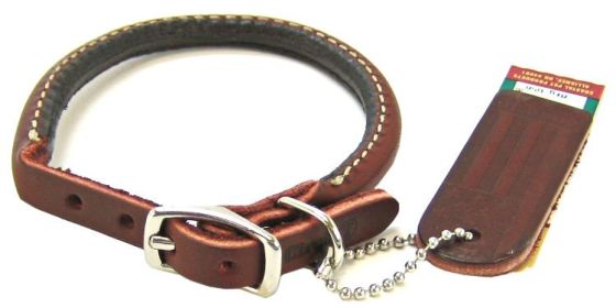 Circle T Latigo Leather Round Collars (Option: 12"L x 3/8"W Circle T Latigo Leather Round Collars)