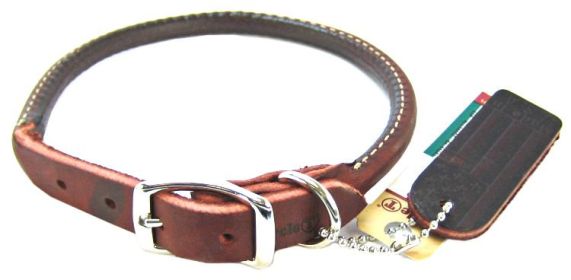 Circle T Latigo Leather Round Collars (Option: 16"L x 5/8"W Circle T Latigo Leather Round Collars)