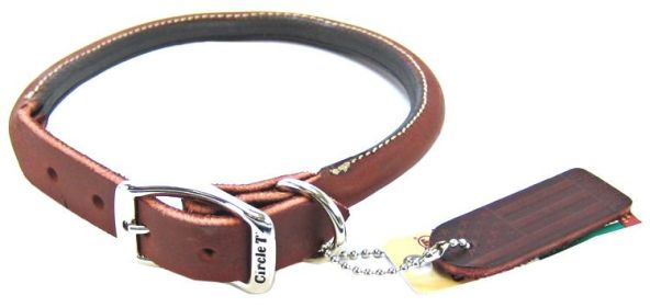 Circle T Latigo Leather Round Collars (Option: 18"L x 3/4"W Circle T Latigo Leather Round Collars)