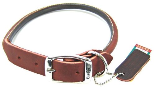 Circle T Latigo Leather Round Collars (Option: 22"L x 1"W Circle T Latigo Leather Round Collars)