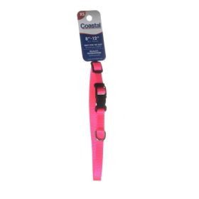 Coastal Pet Nylon Dog Collar Neon Pink (Option: 8-12"L x 3/8"W Coastal Pet Nylon Dog Collar Neon Pink)