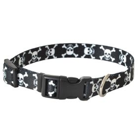 Coastal Pet Styles Adjustable Dog Collar Skulls (Option: 10-14"L x 5/8"W Coastal Pet Styles Adjustable Dog Collar Skulls)