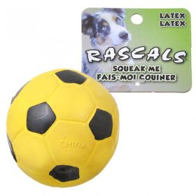Coastal Pet Rascals Latex Soccer Ball Yellow (Option: 1 count Coastal Pet Rascals Latex Soccer Ball Yellow)