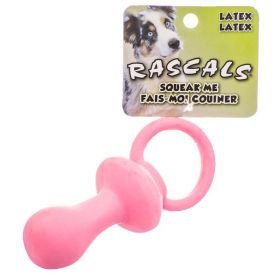 Coastal Pet Rascals Latex Pacifier Dog Toy Pink (Option: 3 count Coastal Pet Rascals Latex Pacifier Dog Toy Pink)
