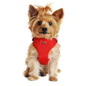Wrap and Snap Choke Free Dog Harness by Doggie Design (Color: Flame Red, size: X-Small)