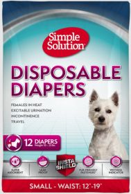 Simple Solution Disposable Diapers (Option: Small - 12 count Simple Solution Disposable Diapers)