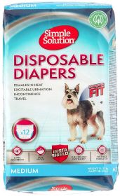 Simple Solution Disposable Diapers (Option: Medium - 12 count Simple Solution Disposable Diapers)