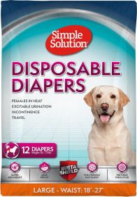 Simple Solution Disposable Diapers (Option: Large - 12 count Simple Solution Disposable Diapers)