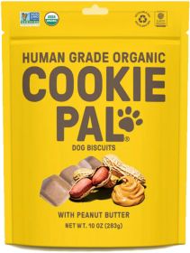 Cookie Pal Organic Dog Biscuits with Peanut Butter (Option: 90 oz (9 x 10 oz) Cookie Pal Organic Dog Biscuits with Peanut Butter)