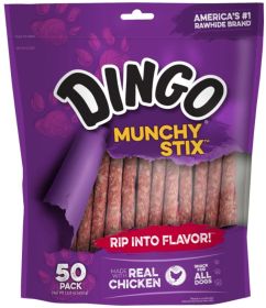 Dingo Munchy Stix with Real Chicken (Option: 300 count (6 x 50 ct) Dingo Munchy Stix with Real Chicken)