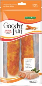 Healthy Hide Good N Fun Triple Flavor Chicken and Beef Hide Rolls (Option: 2 count Healthy Hide Good N Fun Triple Flavor Chicken and Beef Hide Rolls)