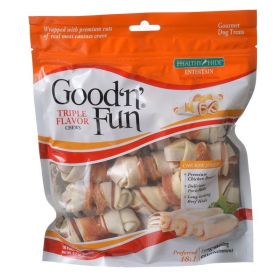 Healthy Hide Good'n' Fun Triple-Flavor Chews Mini Beef, Pork and Chicken (Option: 18 count Healthy Hide Good'n' Fun Triple-Flavor Chews Mini Beef, Pork and Chicken)