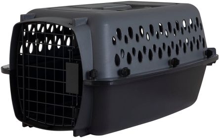 Aspen Pet Fashion Pet Porter Kennel Dark Gray and Black (Option: Small - 1 count Aspen Pet Fashion Pet Porter Kennel Dark Gray and Black)