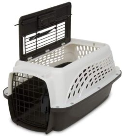 Petmate Two Door Top-Load Kennel White (Option: Small - 1 count Petmate Two Door Top-Load Kennel White)