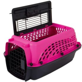 Petmate Two Door Top-Load Kennel Pink (Option: Small - 3 count Petmate Two Door Top-Load Kennel Pink)