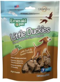 Emerald Pet Little Duckies Dog Treats with Duck and Sweet Potato (Option: 20 oz (4 x 5 oz) Emerald Pet Little Duckies Dog Treats with Duck and Sweet Potato)