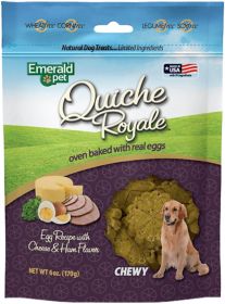 Emerald Pet Quiche Royal Ham and Cheese Treat for Dogs (Option: 6 oz Emerald Pet Quiche Royal Ham and Cheese Treat for Dogs)