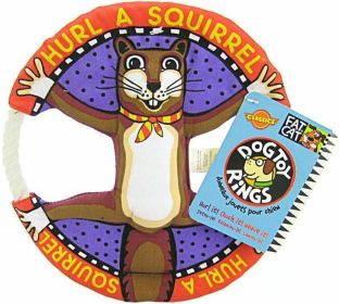 Fat Cat Hurl A Squirrel Dog Toy Rings Assorted Characters (Option: 1 count Fat Cat Hurl A Squirrel Dog Toy Rings Assorted Characters)