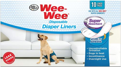 Four Paws Wee Wee Disposable Diaper Super Absorbent Liner Pads (Option: 10 count Four Paws Wee Wee Disposable Diaper Super Absorbent Liner Pads)