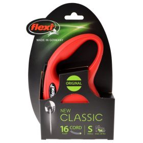 Flexi New Classic Retractable Cord Leash Red (Option: Small - 16' long Flexi New Classic Retractable Cord Leash Red)