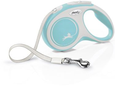Flexi New Comfort Retractable Tape Leash Blue (Option: Small - 16' long Flexi New Comfort Retractable Tape Leash Blue)