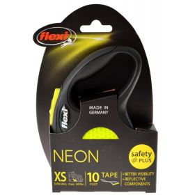 Flexi New Neon Retractable Tape Leash (Option: X-Small - 1 count Flexi New Neon Retractable Tape Leash)