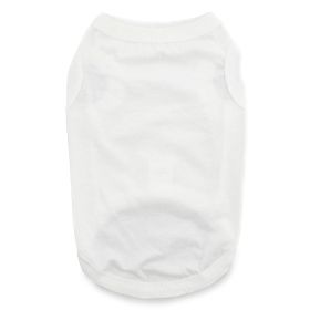 Cotton Dog Tank (Color: White, size: 2X-Large)
