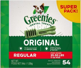 Greenies Regular Dental Dog Treats (Option: 108 count (2 x 54 ct) Greenies Regular Dental Dog Treats)