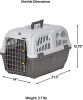 MidWest Skudo Travel Carrier Gray Plastic Dog Carrier