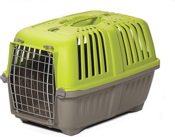 MidWest Spree Pet Carrier Green Plastic Dog Carrier (Option: X-Small - 1 count MidWest Spree Pet Carrier Green Plastic Dog Carrier)