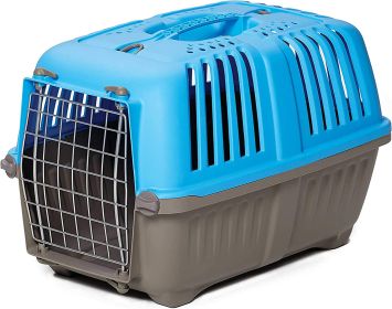 MidWest Spree Pet Carrier Blue Plastic Dog Carrier (Option: X-Small - 1 count MidWest Spree Pet Carrier Blue Plastic Dog Carrier)
