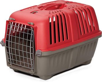 MidWest Spree Pet Carrier Red Plastic Dog Carrier (Option: X-Small - 1 count MidWest Spree Pet Carrier Red Plastic Dog Carrier)