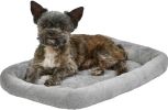 MidWest Quiet Time Deluxe Diamond Stitch Pet Bed Gray for Dogs
