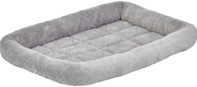 MidWest Quiet Time Deluxe Diamond Stitch Pet Bed Gray for Dogs (Option: X-Large - 1 count MidWest Quiet Time Deluxe Diamond Stitch Pet Bed Gray for Dogs)