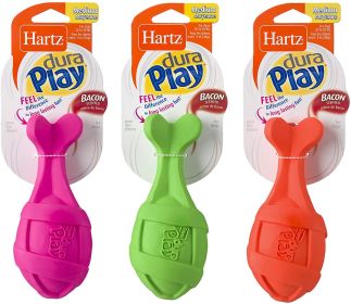 Hartz Dura Play Bacon Scented Rocket Dog Toy Medium (Option: 3 count Hartz Dura Play Bacon Scented Rocket Dog Toy Medium)