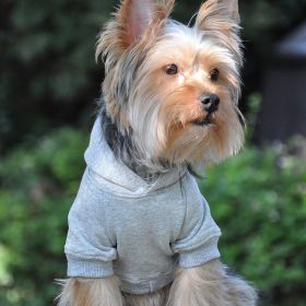 Flex-Fit Dog Hoodie (Color: gray, size: large)